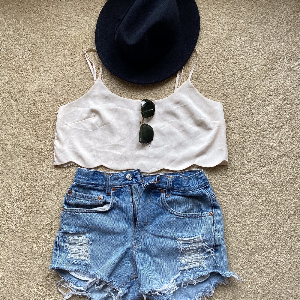 Free People flowy crop tank